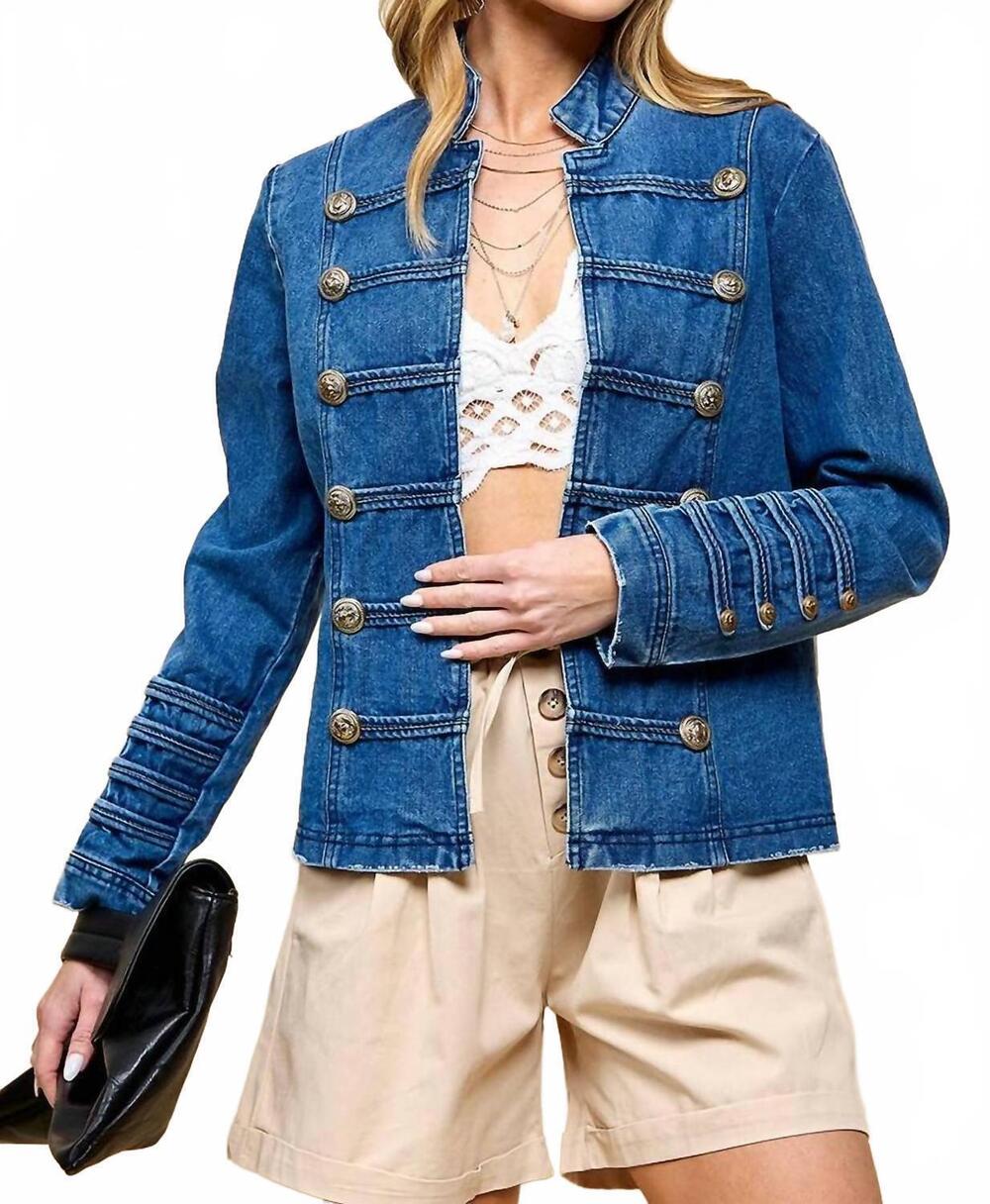 NEW CEZELE napoleon jacket in denim